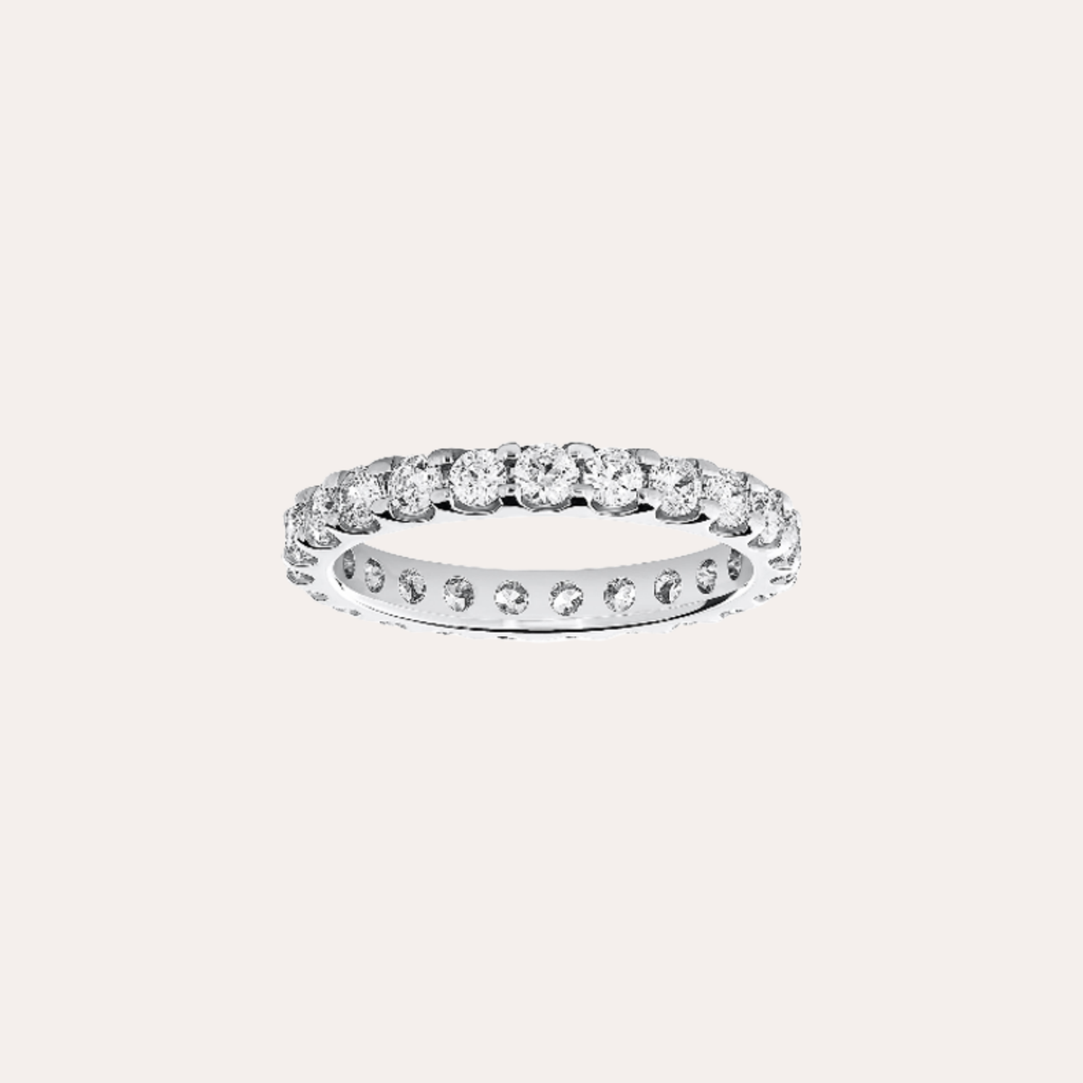Large Pavé Diamond Stack Band